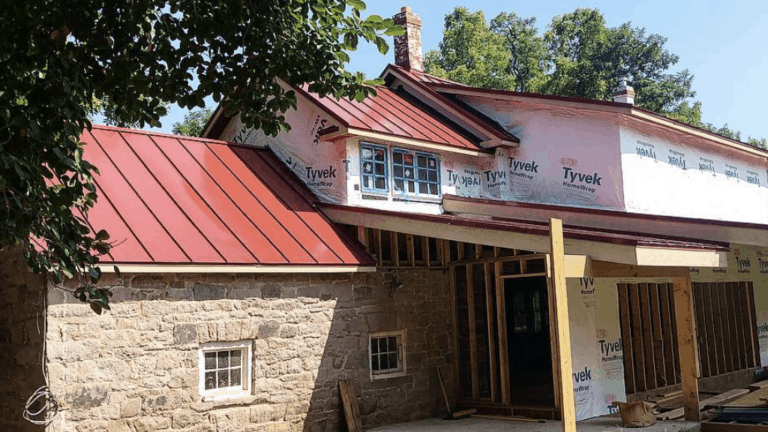 Red Roofing Installation